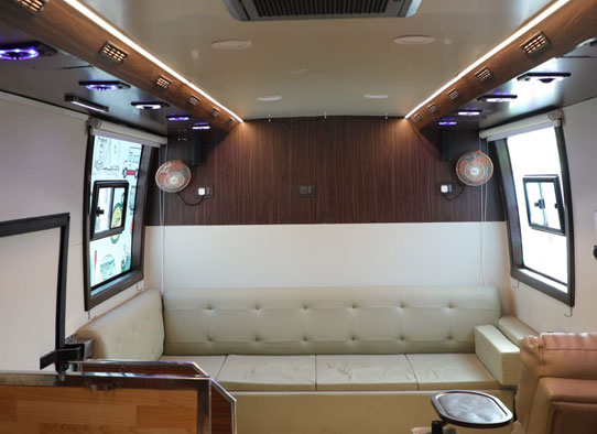vanity van on rent for events and film shooting in delhi